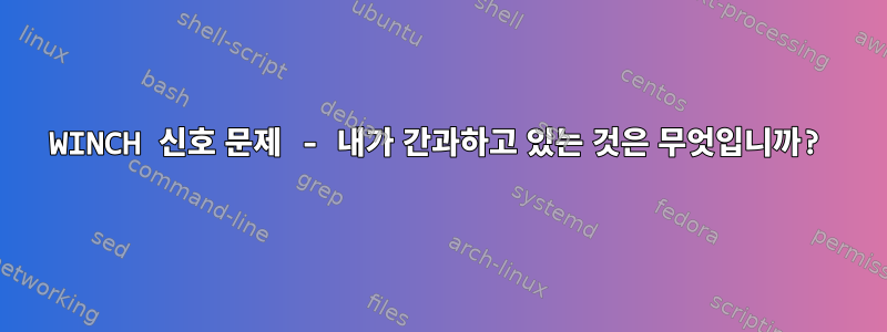 WINCH 신호 문제 - 내가 간과하고 있는 것은 무엇입니까?