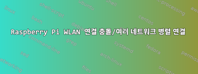 Raspberry Pi WLAN 연결 충돌/여러 네트워크 병렬 연결