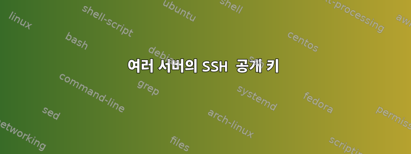 여러 서버의 SSH 공개 키