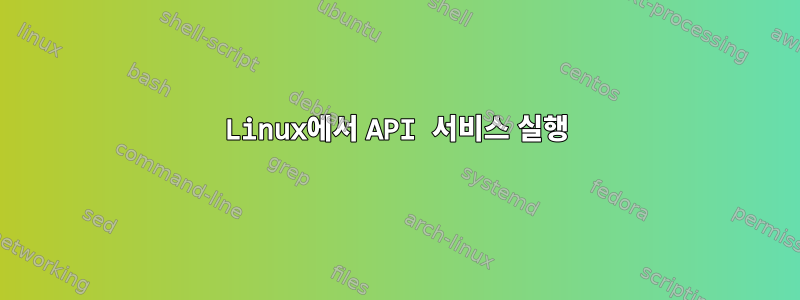 Linux에서 API 서비스 실행