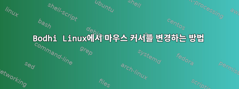 Bodhi Linux에서 마우스 커서를 변경하는 방법