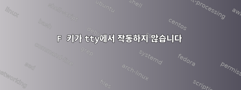 F 키가 tty에서 작동하지 않습니다