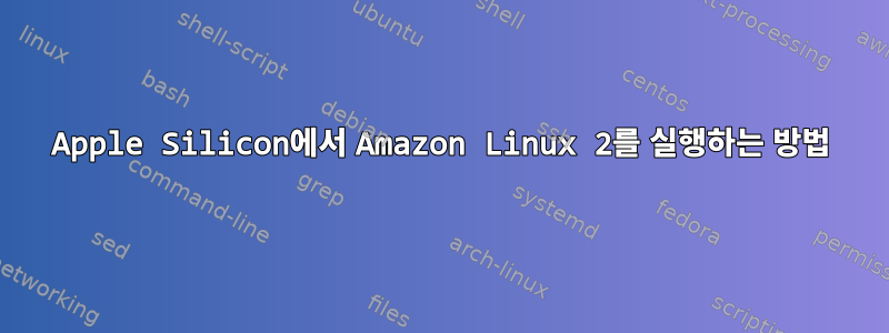 Apple Silicon에서 Amazon Linux 2를 실행하는 방법