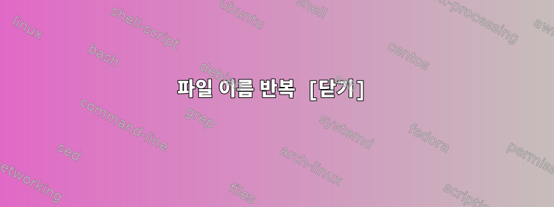 파일 이름 반복 [닫기]