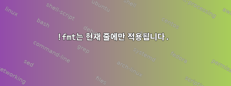 !fmt는 현재 줄에만 적용됩니다.