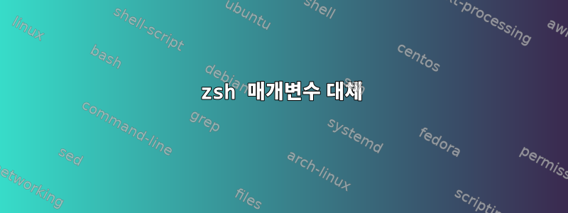 zsh 매개변수 대체