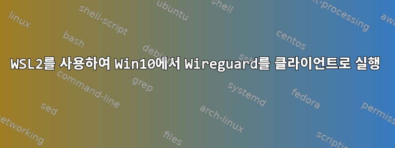 WSL2를 사용하여 Win10에서 Wireguard를 클라이언트로 실행