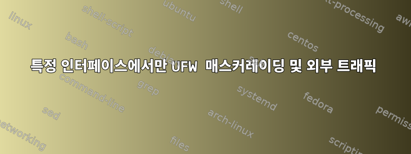 특정 인터페이스에서만 UFW 매스커레이딩 및 외부 트래픽