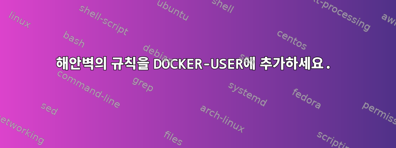 해안벽의 규칙을 DOCKER-USER에 추가하세요.