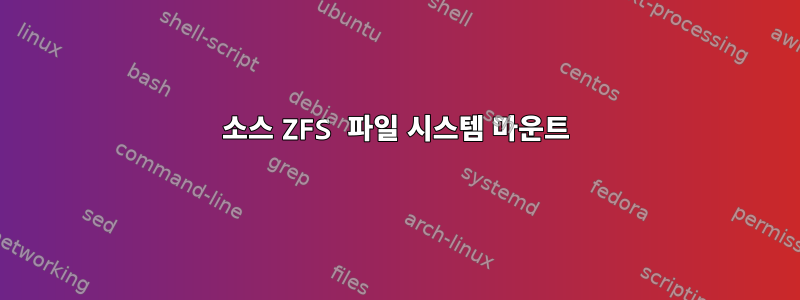 소스 ZFS 파일 시스템 마운트