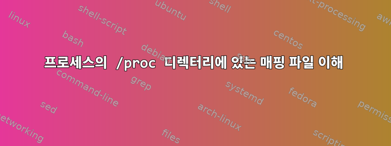 프로세스의 /proc 디렉터리에 있는 매핑 파일 이해