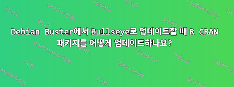 Debian Buster에서 Bullseye로 업데이트할 때 R CRAN 패키지를 어떻게 업데이트하나요?