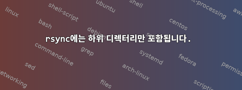 rsync에는 하위 디렉터리만 포함됩니다.