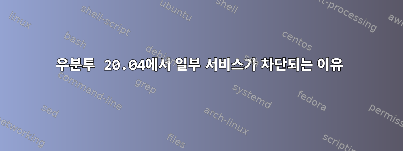 우분투 20.04에서 일부 서비스가 차단되는 이유