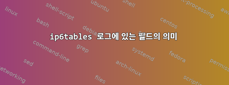 ip6tables 로그에 있는 필드의 의미