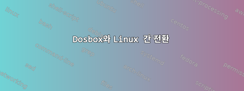 Dosbox와 Linux 간 전환