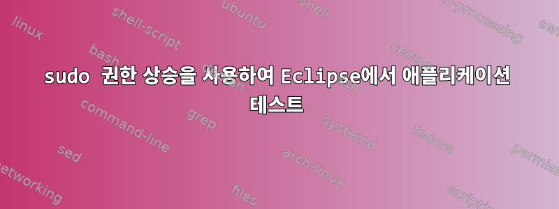 sudo 권한 상승을 사용하여 Eclipse에서 애플리케이션 테스트