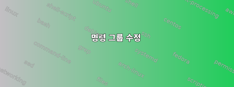 명령 그룹 수정