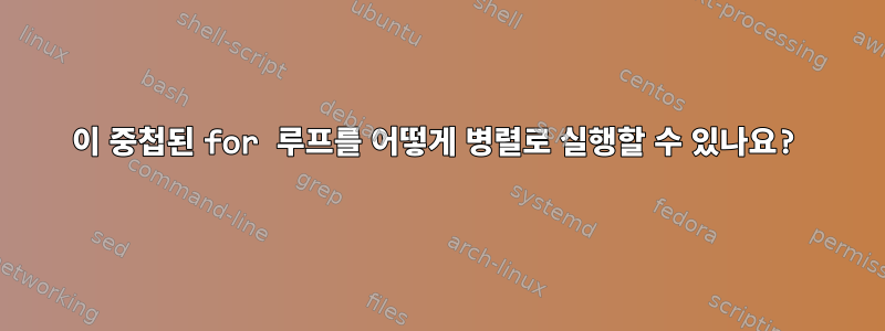 이 중첩된 for 루프를 어떻게 병렬로 실행할 수 있나요?