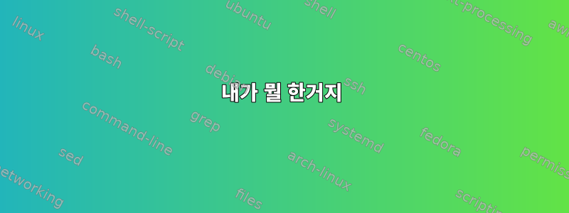 내가 뭘 한거지