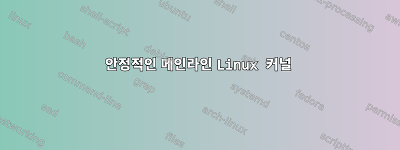 안정적인 메인라인 Linux 커널