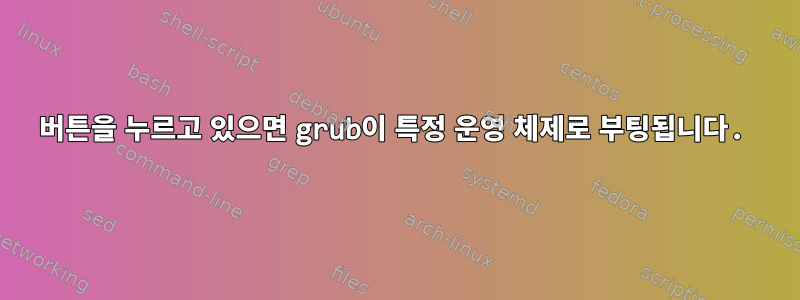 버튼을 누르고 있으면 grub이 특정 운영 체제로 부팅됩니다.