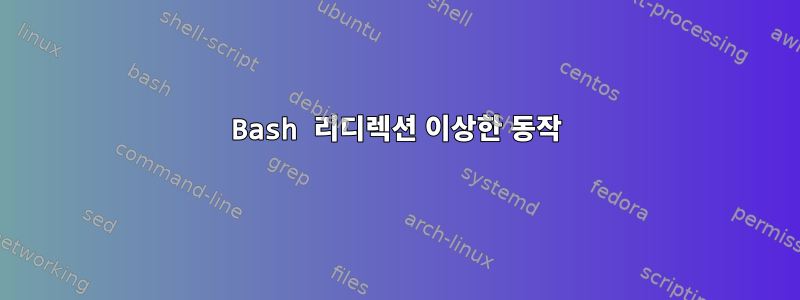 Bash 리디렉션 이상한 동작