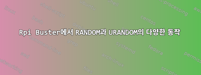 Rpi Buster에서 RANDOM과 URANDOM의 다양한 동작