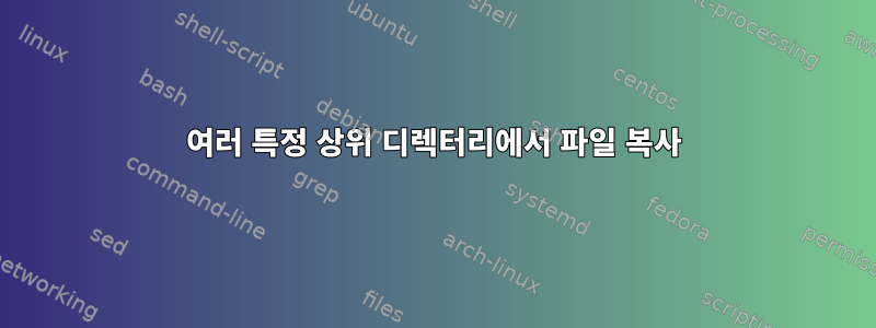 여러 특정 상위 디렉터리에서 파일 복사