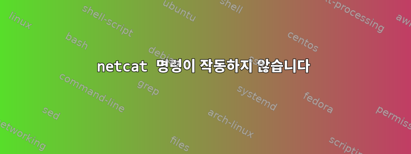 netcat 명령이 작동하지 않습니다