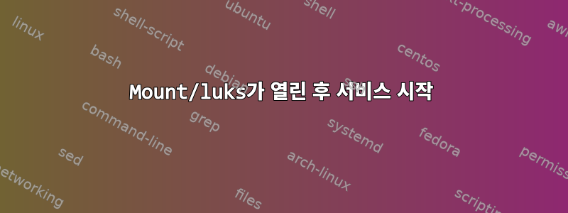 Mount/luks가 열린 후 서비스 시작