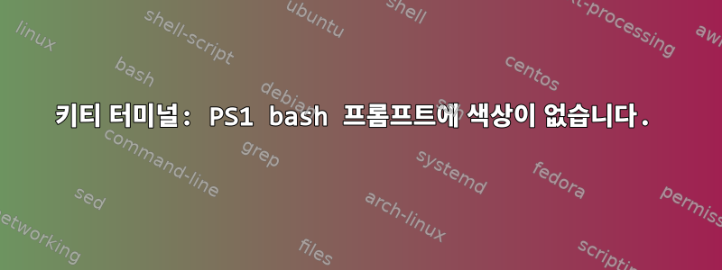 키티 터미널: PS1 bash 프롬프트에 색상이 없습니다.