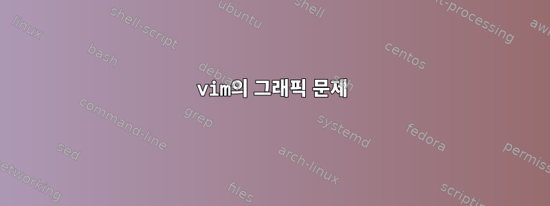 vim의 그래픽 문제