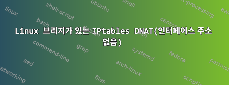 Linux 브리지가 있는 IPtables DNAT(인터페이스 주소 없음)