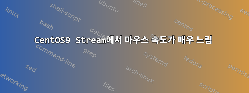 CentOS9 Stream에서 마우스 속도가 매우 느림