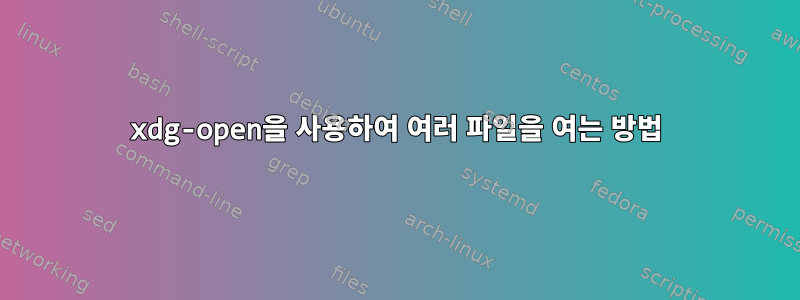 xdg-open을 사용하여 여러 파일을 여는 방법