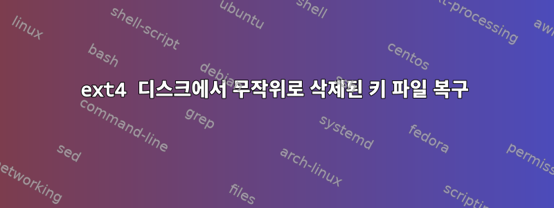 ext4 디스크에서 무작위로 삭제된 키 파일 복구