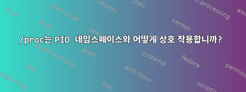 /proc는 PID 네임스페이스와 어떻게 상호 작용합니까?