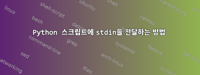 Python 스크립트에 stdin을 전달하는 방법