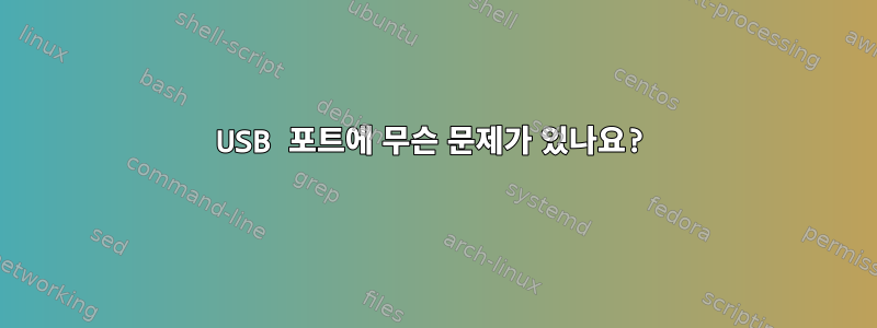 USB 포트에 무슨 문제가 있나요?