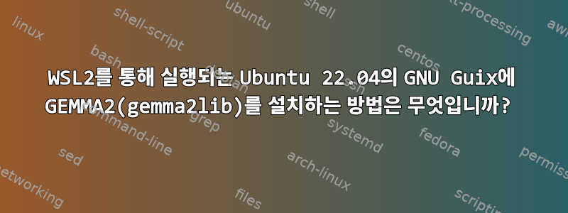 WSL2를 통해 실행되는 Ubuntu 22.04의 GNU Guix에 GEMMA2(gemma2lib)를 설치하는 방법은 무엇입니까?