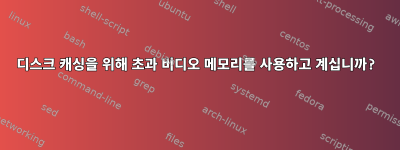 디스크 캐싱을 위해 초과 비디오 메모리를 사용하고 계십니까?