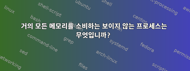 거의 모든 메모리를 소비하는 보이지 않는 프로세스는 무엇입니까?