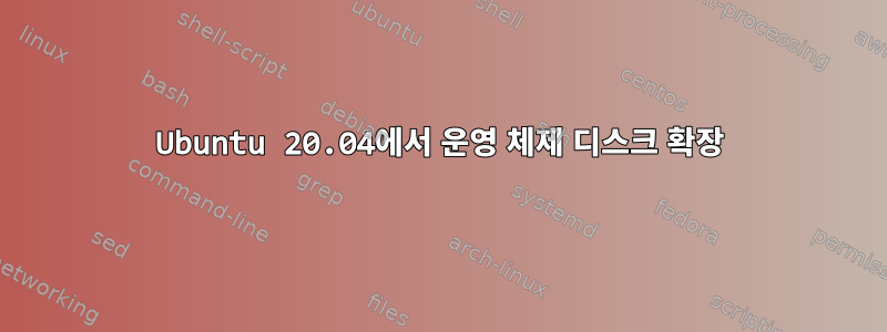 Ubuntu 20.04에서 운영 체제 디스크 확장