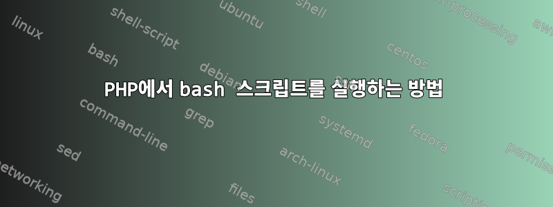 PHP에서 bash 스크립트를 실행하는 방법