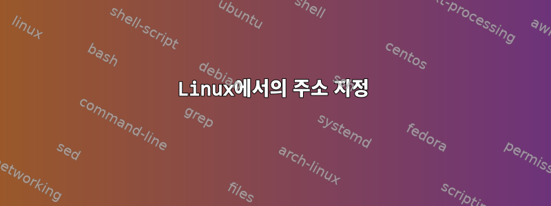 Linux에서의 주소 지정