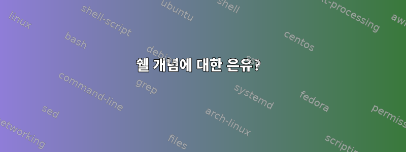 쉘 개념에 대한 은유?