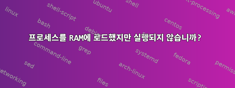 프로세스를 RAM에 로드했지만 실행되지 않습니까?