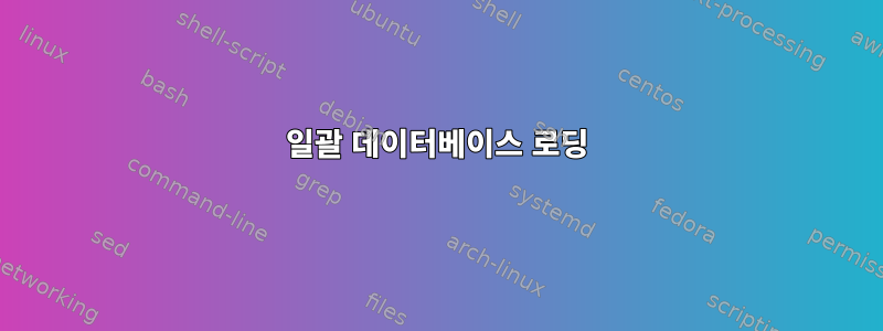 일괄 데이터베이스 로딩