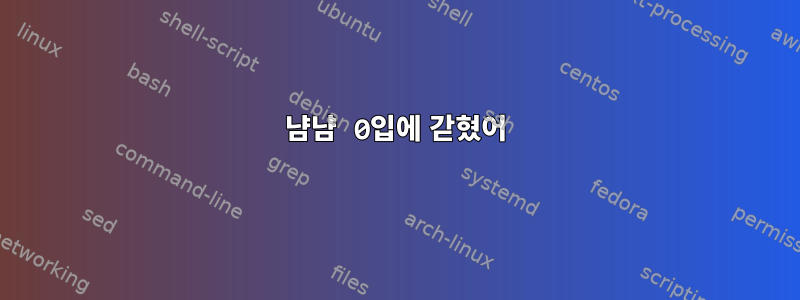 냠냠 0입에 갇혔어